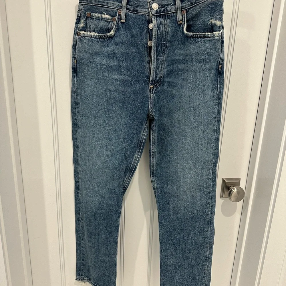 AGOLDE Riley Crop Jeans, Frequency wash, size 27 - Picture 2 of 5